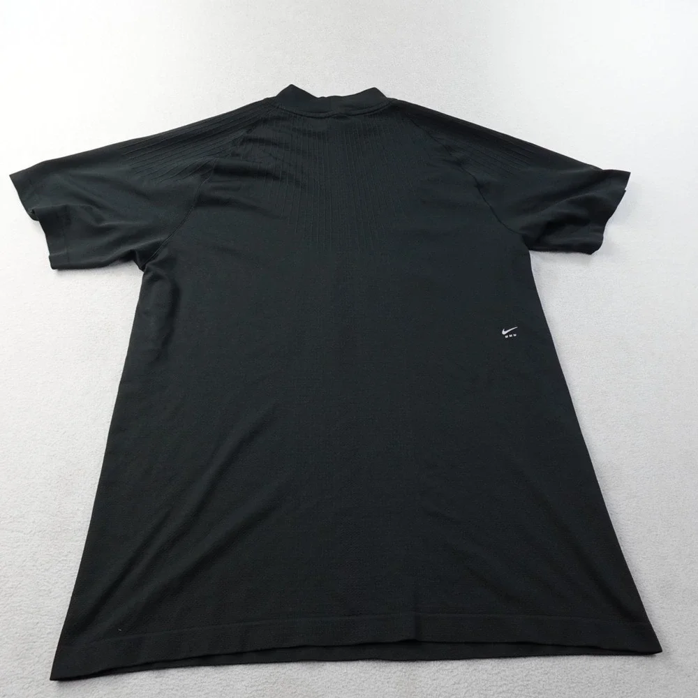 Nike x MMW NRG Mock Neck Shirt Mens Large Black Short Sleeve Performance DD9436